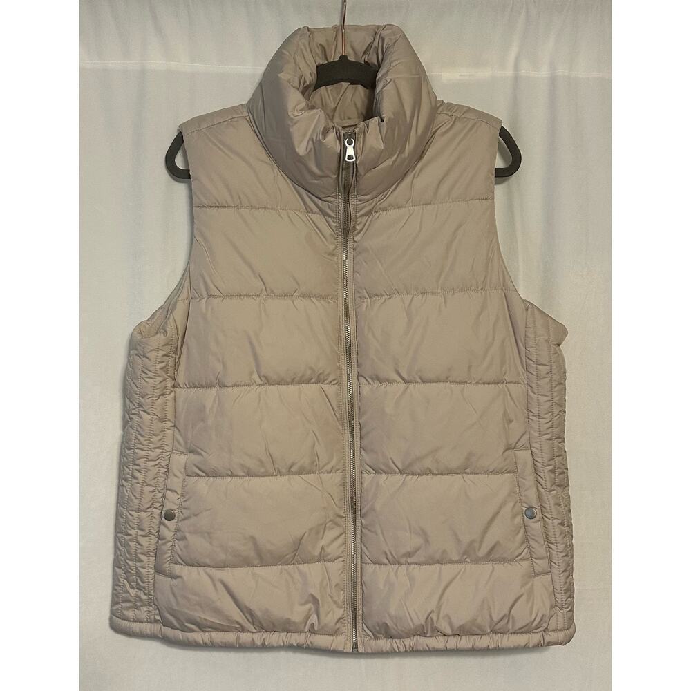 Women's Old Navy Puffer Vest size XLTG Light Beige - Picture 2 of 4